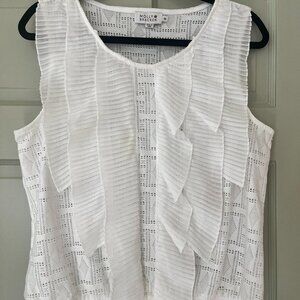 Molly Bracken Open knit sleeveless blouse